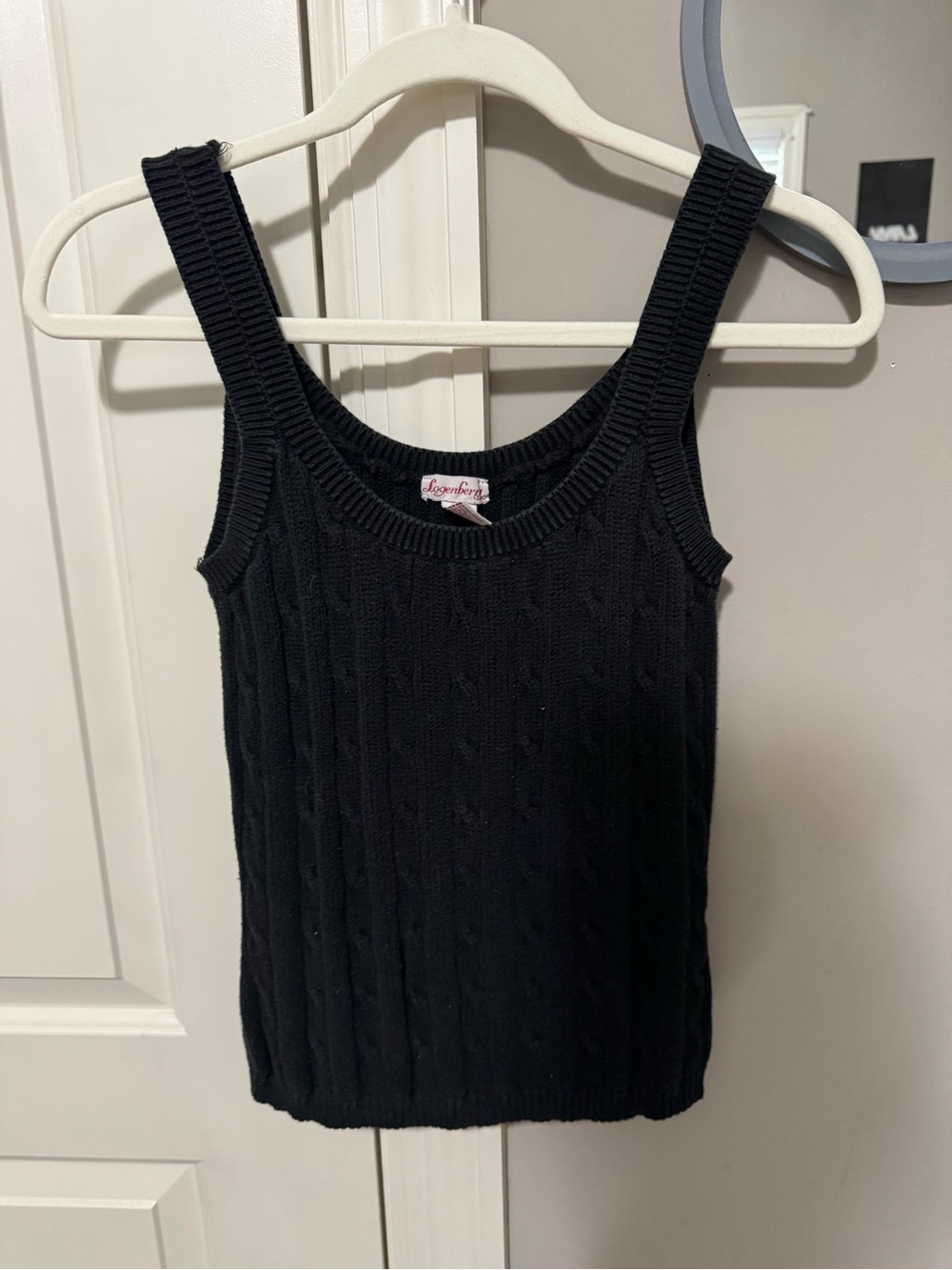 Loomstate Black Cable Knit Tank